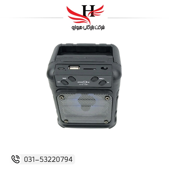 اسپیکر چمدانی 3 اینچی GTS-1361 با صدای قدرتمند و نورپردازی RGB مناسب خرید عمده از هیوارو نمایندگی شهرضا اصفهان و تهران